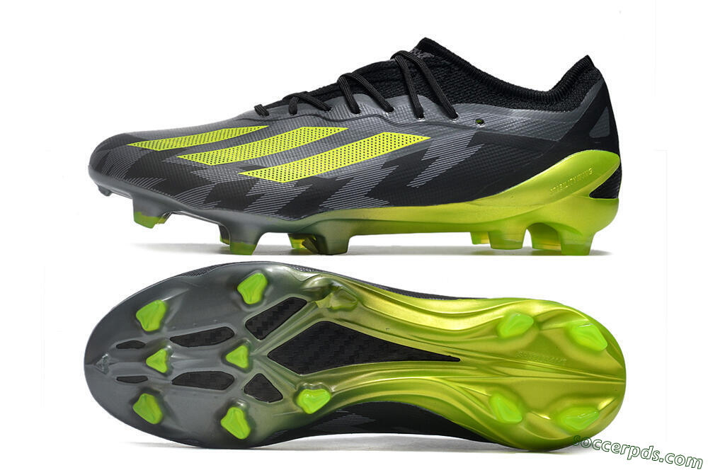 Adidas x Crazyfast.1 FG Low-Tops Football Boots - Black/Green 0