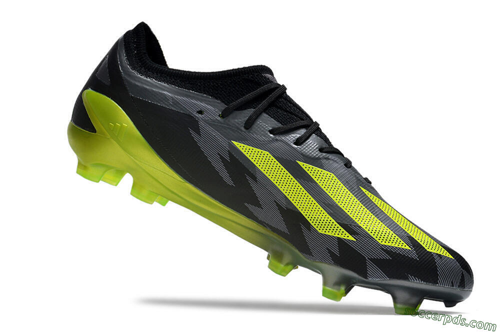 Adidas x Crazyfast.1 FG Low-Tops Football Boots - Black/Green 4