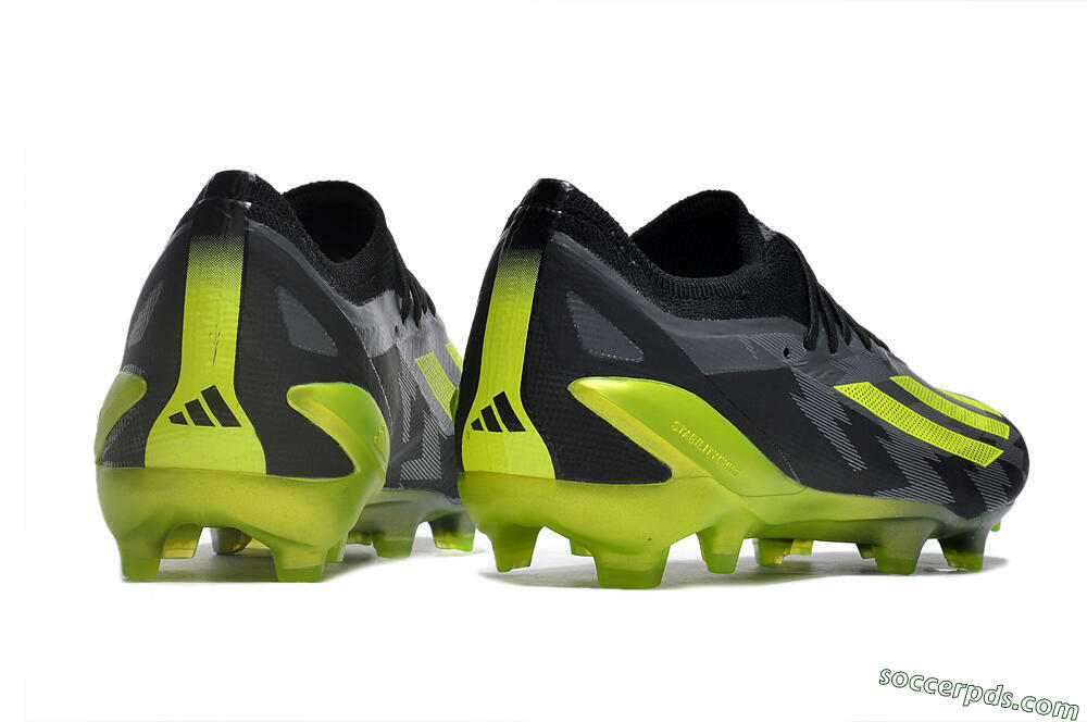 Adidas x Crazyfast.1 FG Low-Tops Football Boots - Black/Green 6