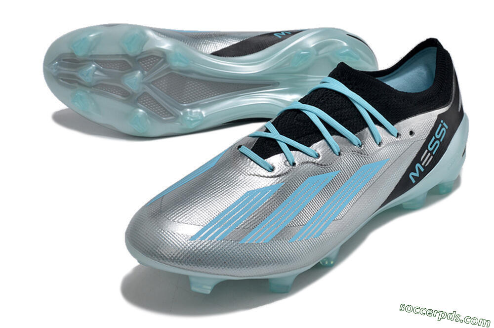 Adidas X Speedportal .1 2022 World Cup Boots FG Low-Tops Football Boots - Silver/Blue/Black 3