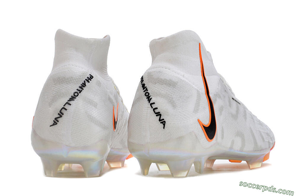 Nike Phantom Luna Elite FG High-Tops Football Boots - White/Black/Orange 6