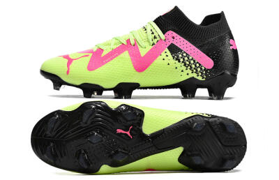 Puma Future Ultimate FG Low-Tops Football Boots - Yellow/Pink/Black