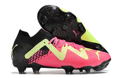 Puma Future Ultimate FG Low-Tops Football Boots - Yellow/Pink/Black