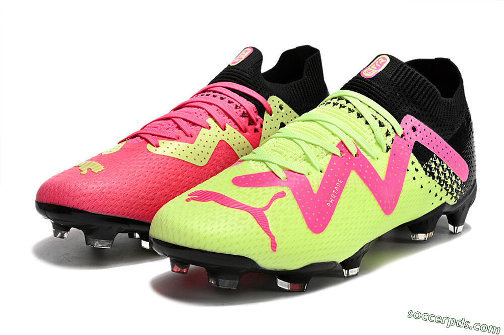 Puma Future Ultimate FG Low-Tops Football Boots - Yellow/Pink/Black 5