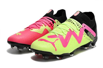 Puma Future Ultimate FG Low-Tops Football Boots - Yellow/Pink/Black