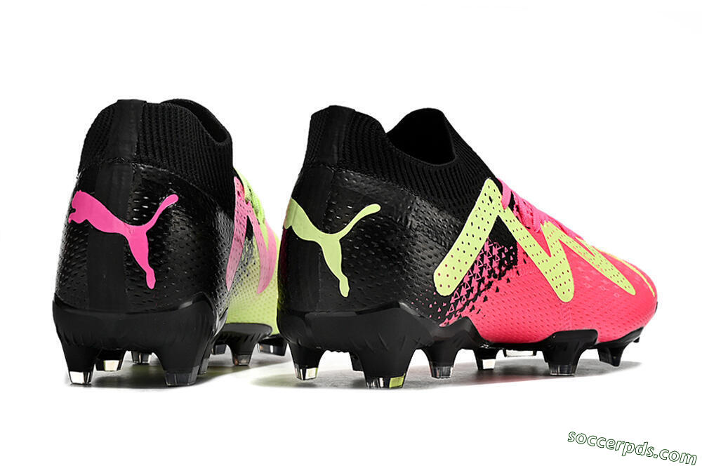 Puma Future Ultimate FG Low-Tops Football Boots - Yellow/Pink/Black 9
