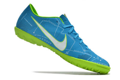 NIke Mercuricalx Victory 6 TF Low-Tops Football Shoes - Blue/Silver/Green