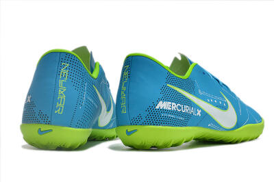 NIke Mercuricalx Victory 6 TF Low-Tops Football Shoes - Blue/Silver/Green