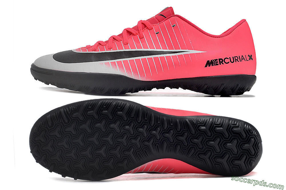 NIke Mercuricalx Victory 6 TF Low-Tops Football Shoes - Pink/Grey/Black 0