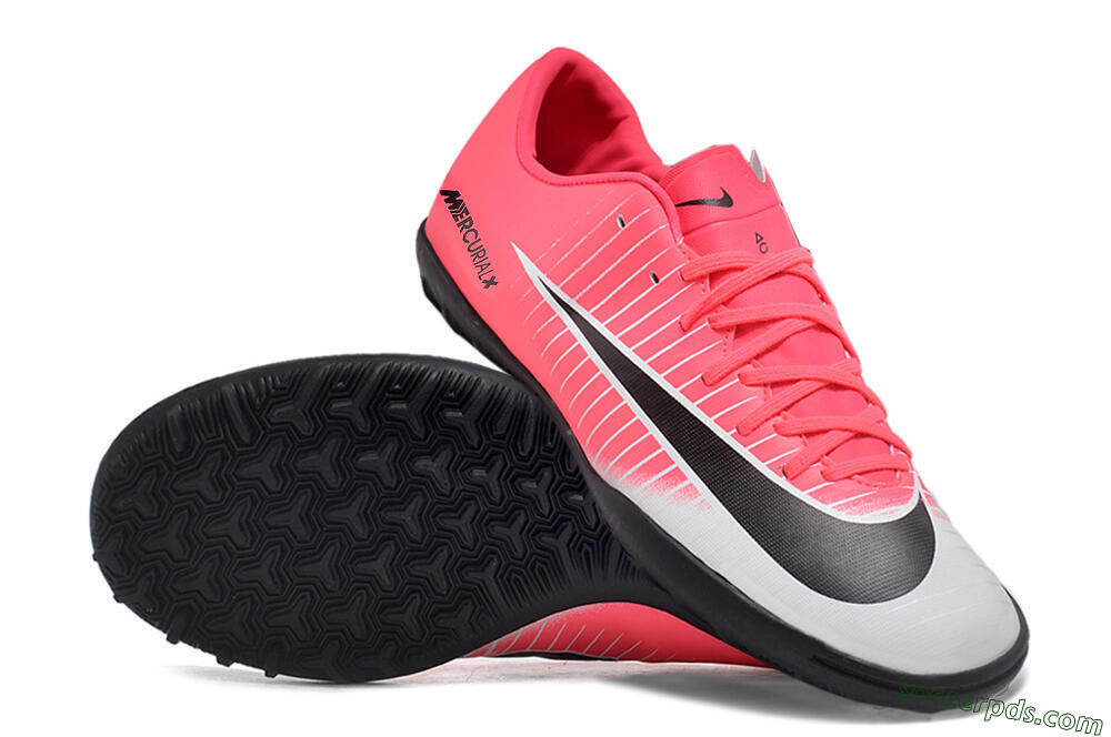 NIke Mercuricalx Victory 6 TF Low-Tops Football Shoes - Pink/Grey/Black 3