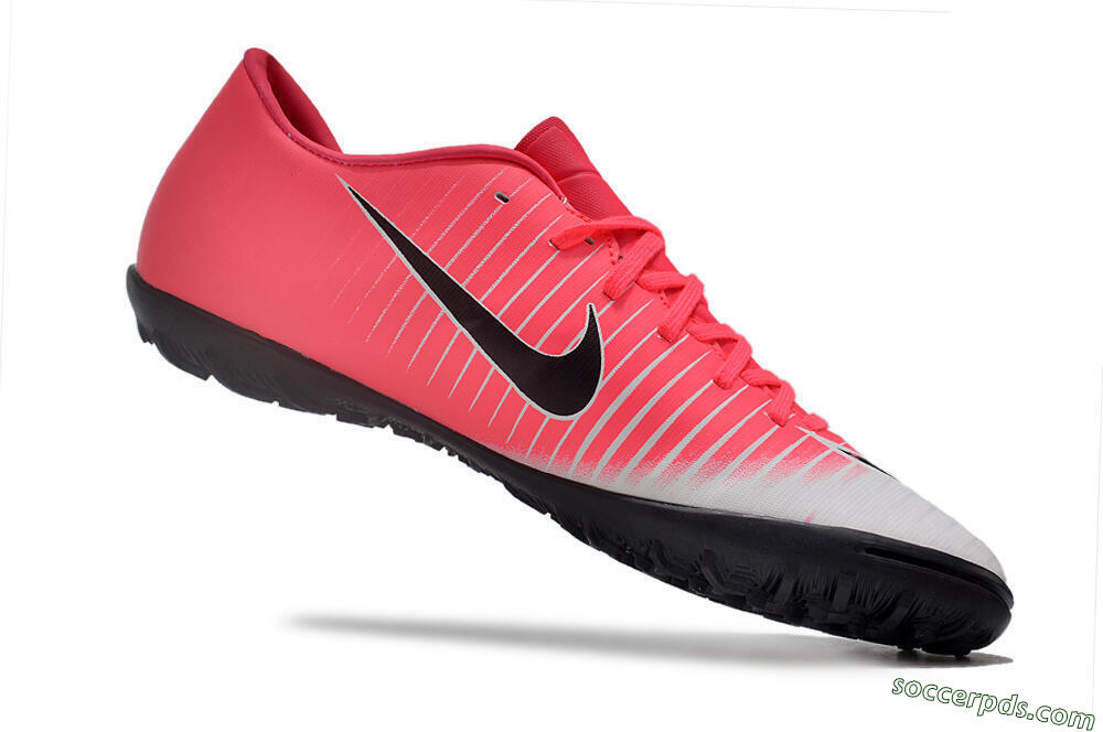 NIke Mercuricalx Victory 6 TF Low-Tops Football Shoes - Pink/Grey/Black 4