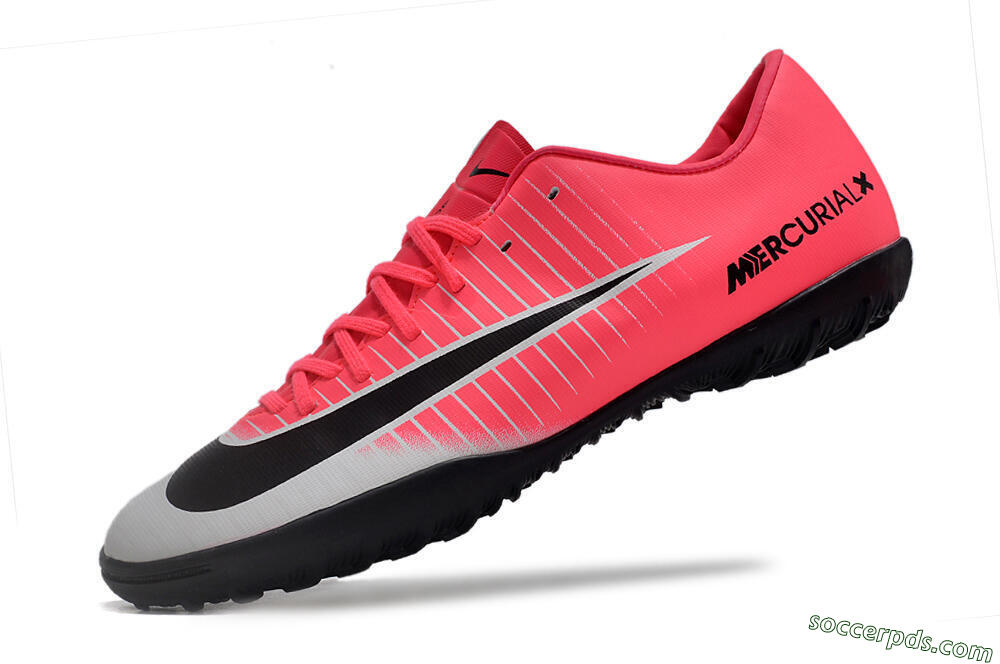 NIke Mercuricalx Victory 6 TF Low-Tops Football Shoes - Pink/Grey/Black 5