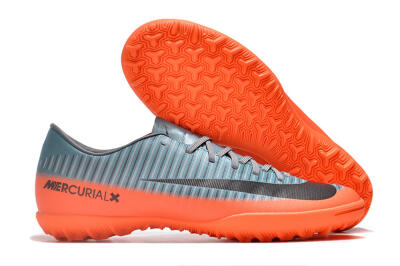 NIke Mercuricalx Victory 6 TF Low-Tops Football Shoes - Blue/Black/Orange