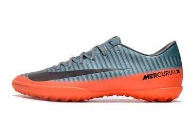 NIke Mercuricalx Victory 6 TF Low-Tops Football Shoes - Blue/Black/Orange