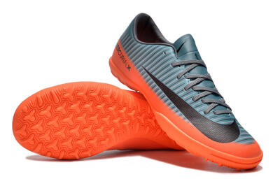 NIke Mercuricalx Victory 6 TF Low-Tops Football Shoes - Blue/Black/Orange