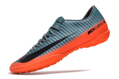NIke Mercuricalx Victory 6 TF Low-Tops Football Shoes - Blue/Black/Orange