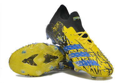 Adidas Predator Freak.1 Low FG Low-Tops Football Boots - Yellow/Black/Blue