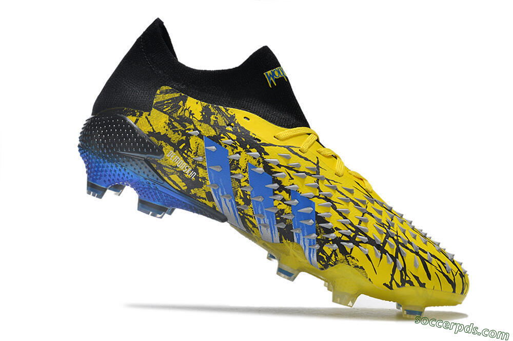 Adidas Predator Freak.1 Low FG Low-Tops Football Boots - Yellow/Black/Blue 4