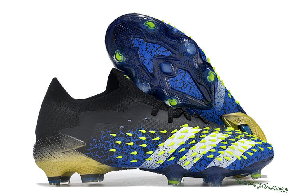 Adidas Predator Freak.1 Low FG Low-Tops Football Boots - Black/Blue/Green 1