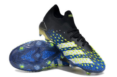 Adidas Predator Freak.1 Low FG Low-Tops Football Boots - Black/Blue/Green