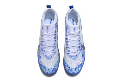 Nike Air Zoom Mercurial Vapor 15 Pro TF Low-Tops Football Shoes - White/Blue/Gold