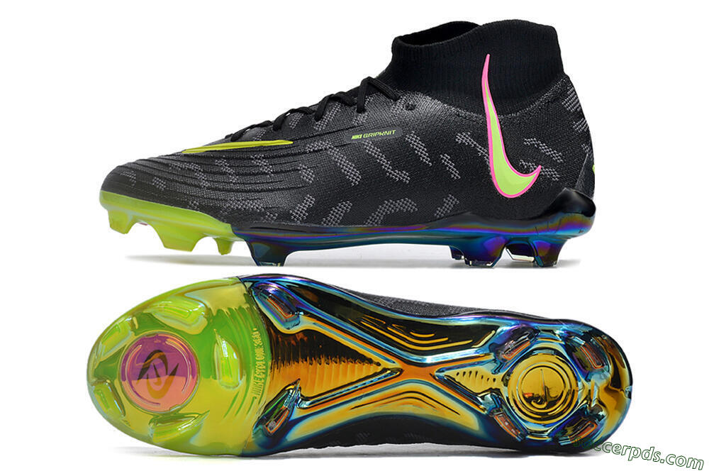 Nike Phantom Luna Elite FG High-Tops Football Boots - Black/Yellow/Pink 0