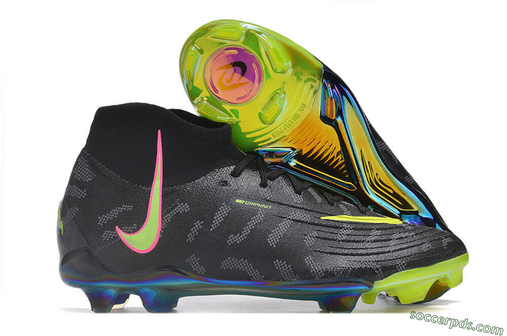 Nike Phantom Luna Elite FG High-Tops Football Boots - Black/Yellow/Pink 1