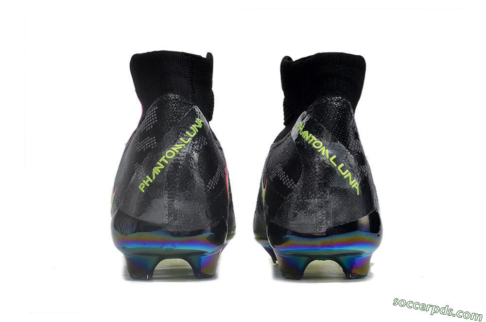 Nike Phantom Luna Elite FG High-Tops Football Boots - Black/Yellow/Pink 5