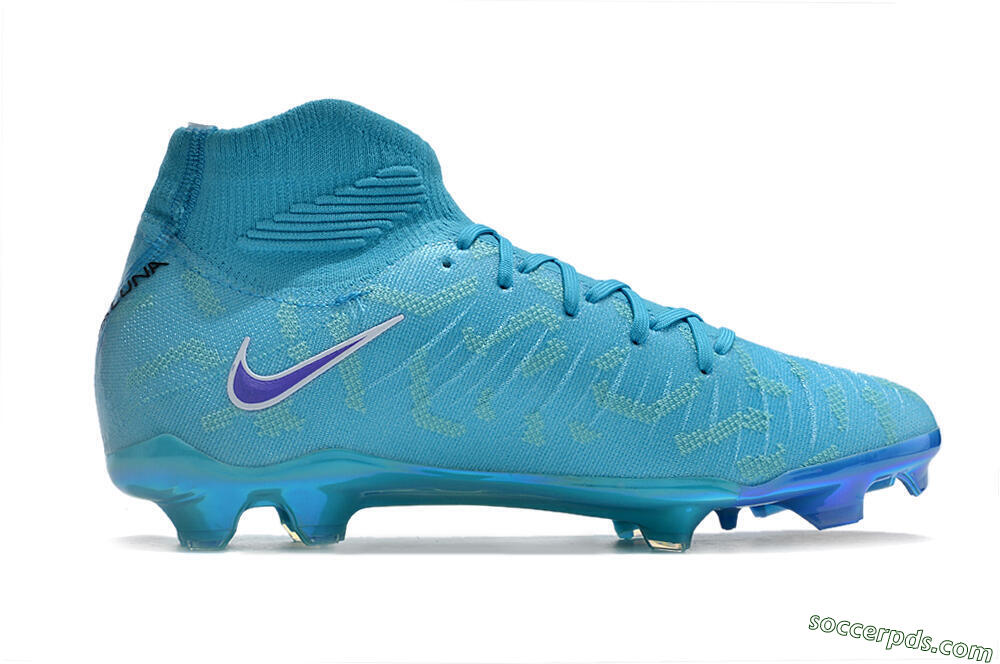 Nike Phantom Luna Elite FG High-Tops Football Boots - Blue/Purple/White 7