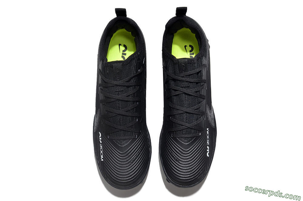 Nike Air Zoom Mercurial Vapor 15 Pro TF Low-Tops Football Shoes - Black/White/Yellow 4