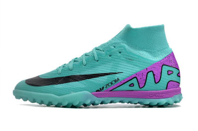 Nike Air Zoom Mercurial Superfly 9 Elite TF High-Tops Football Shoes - Blue/Black/Purple