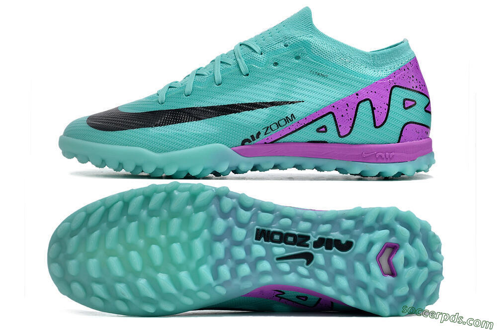 Nike Air Zoom Mercurial Vapor 15 Elite TF Low-Tops Football Shoes - Blue/Black/Purple 0