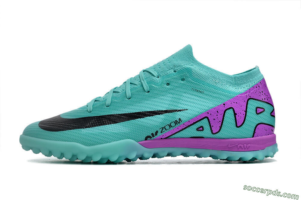 Nike Air Zoom Mercurial Vapor 15 Elite TF Low-Tops Football Shoes - Blue/Black/Purple 2