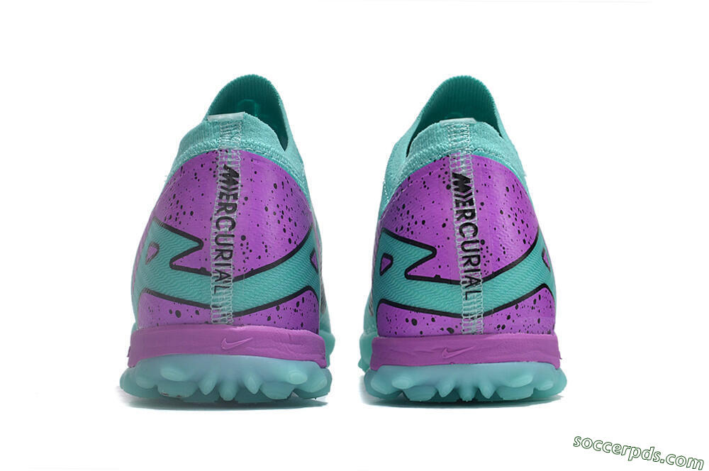 Nike Air Zoom Mercurial Vapor 15 Elite TF Low-Tops Football Shoes - Blue/Black/Purple 5