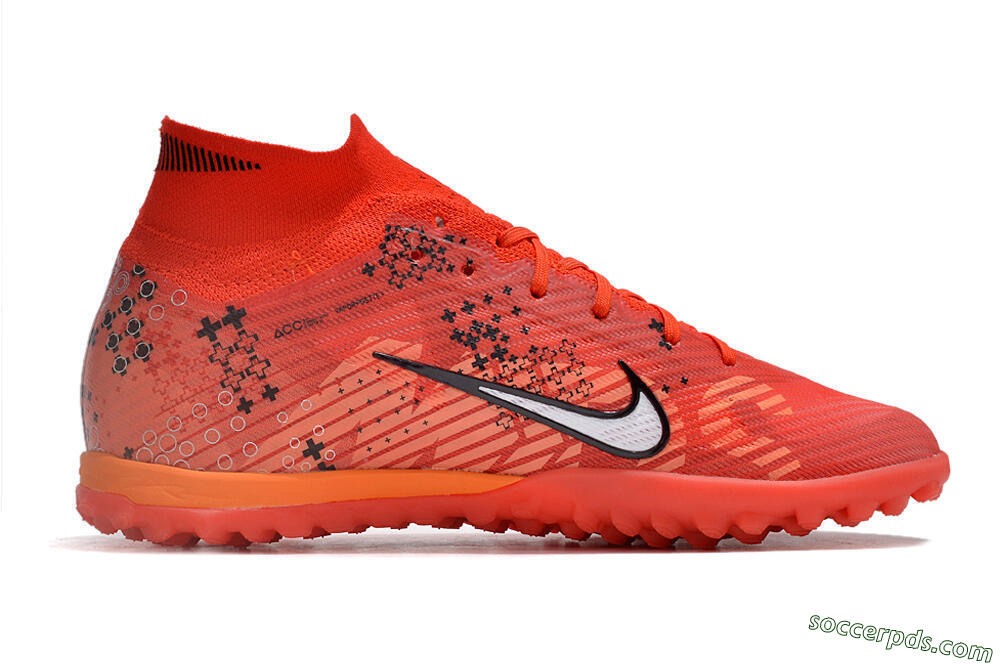 Nike Air Zoom Mercurial Superfly 9 Elite TF High-Tops Football Shoes - Red/White/Black 7