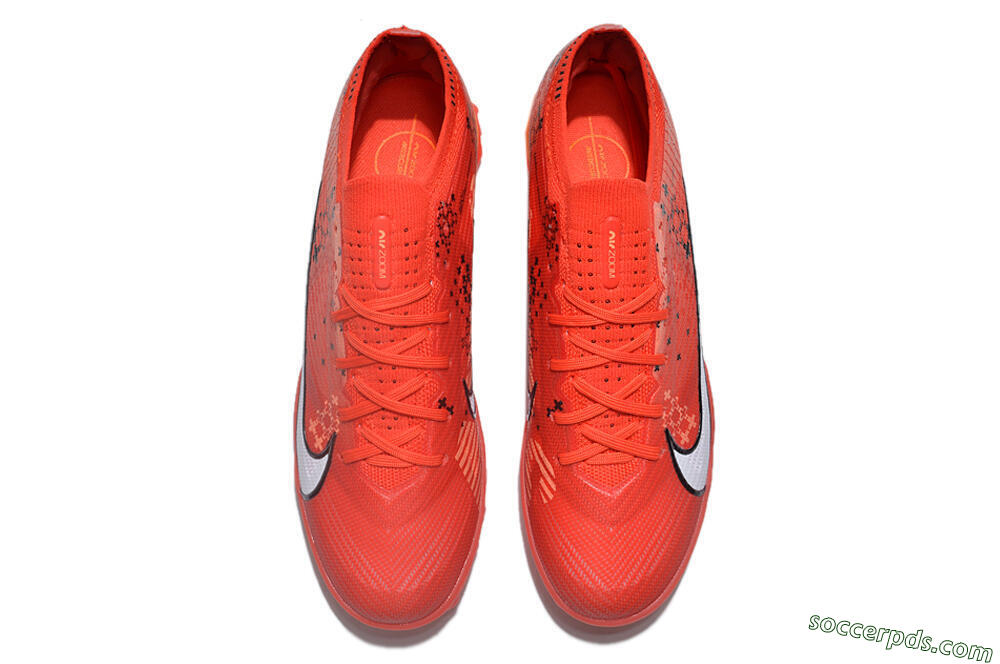 Nike Air Zoom Mercurial Vapor 15 Elite TF Low-Tops Football Shoes - Red/White/Black 4