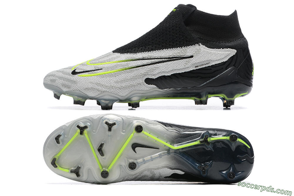 Nike Phantom GX Elite DF FG High-Tops Football Boots - Grey/Black/Yellow 0