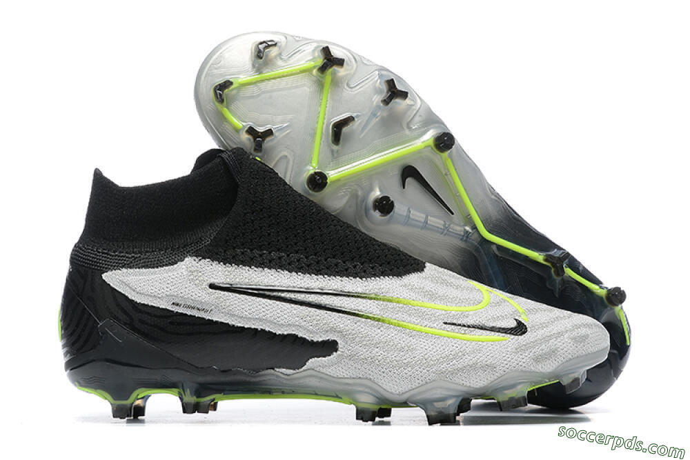Nike Phantom GX Elite DF FG High-Tops Football Boots - Grey/Black/Yellow 1