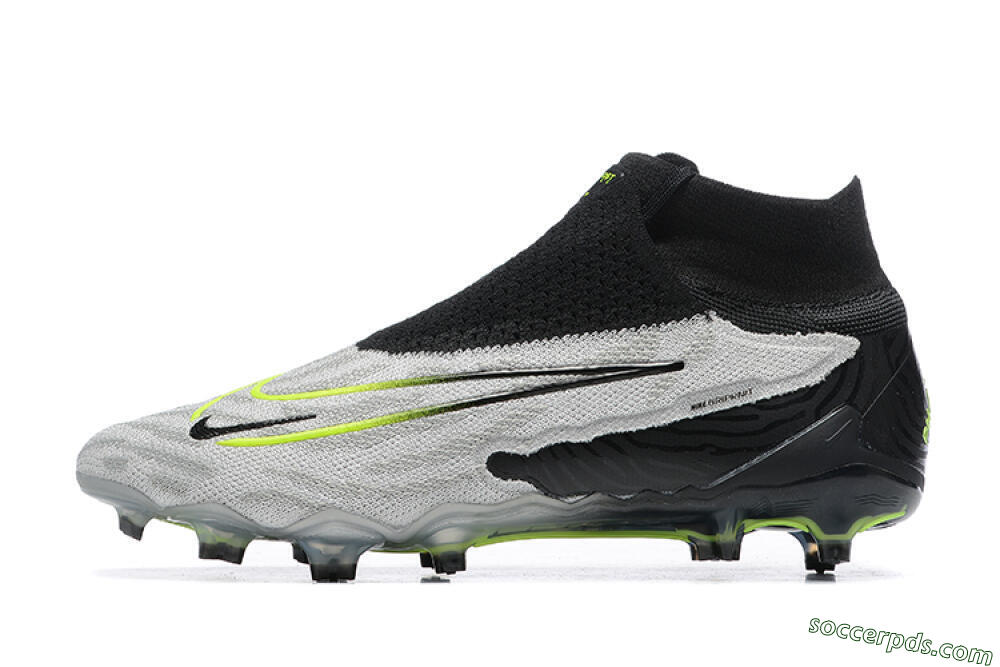 Nike Phantom GX Elite DF FG High-Tops Football Boots - Grey/Black/Yellow 2