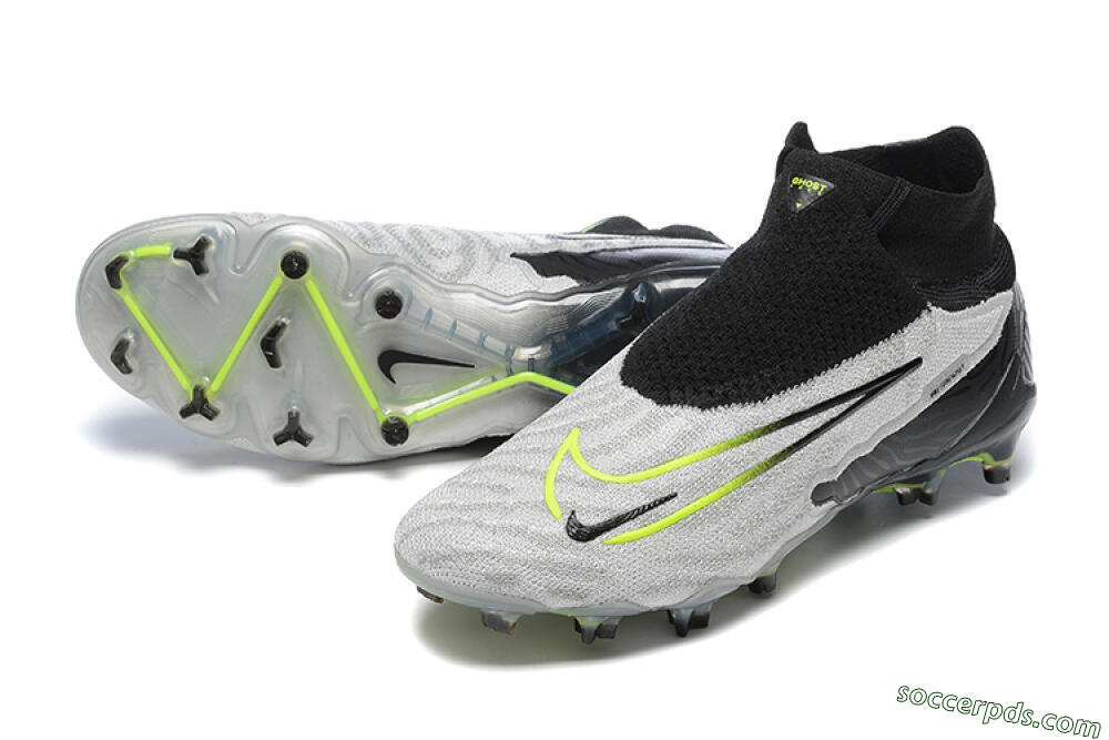 Nike Phantom GX Elite DF FG High-Tops Football Boots - Grey/Black/Yellow 3