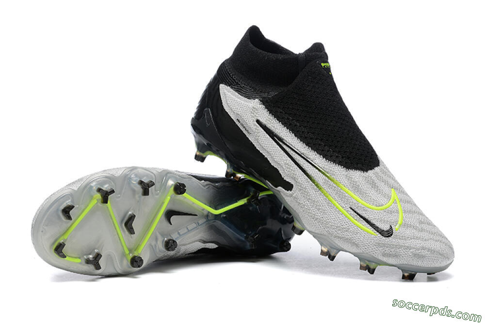 Nike Phantom GX Elite DF FG High-Tops Football Boots - Grey/Black/Yellow 4