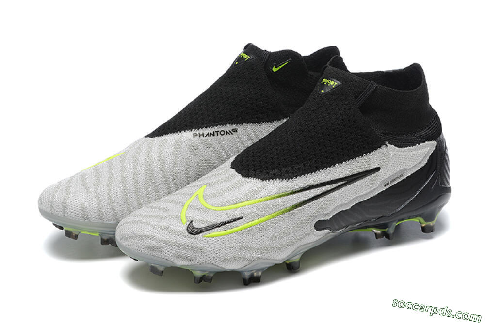Nike Phantom GX Elite DF FG High-Tops Football Boots - Grey/Black/Yellow 5