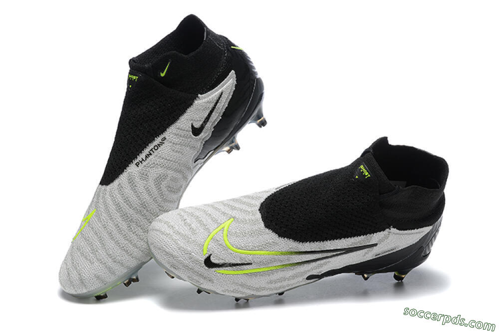 Nike Phantom GX Elite DF FG High-Tops Football Boots - Grey/Black/Yellow 6