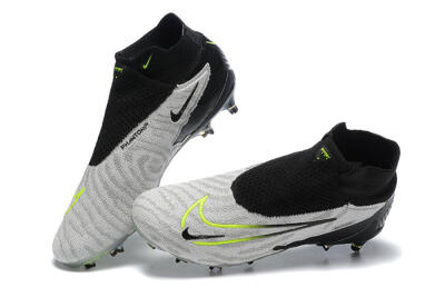 Nike Phantom GX Elite DF FG High-Tops Football Boots - Grey/Black/Yellow