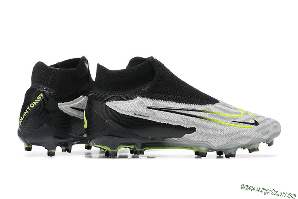 Nike Phantom GX Elite DF FG High-Tops Football Boots - Grey/Black/Yellow 9