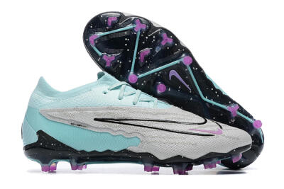 Nike Phantom GX Elite FG Low-Tops Football Boots - Grey/Blue/Black