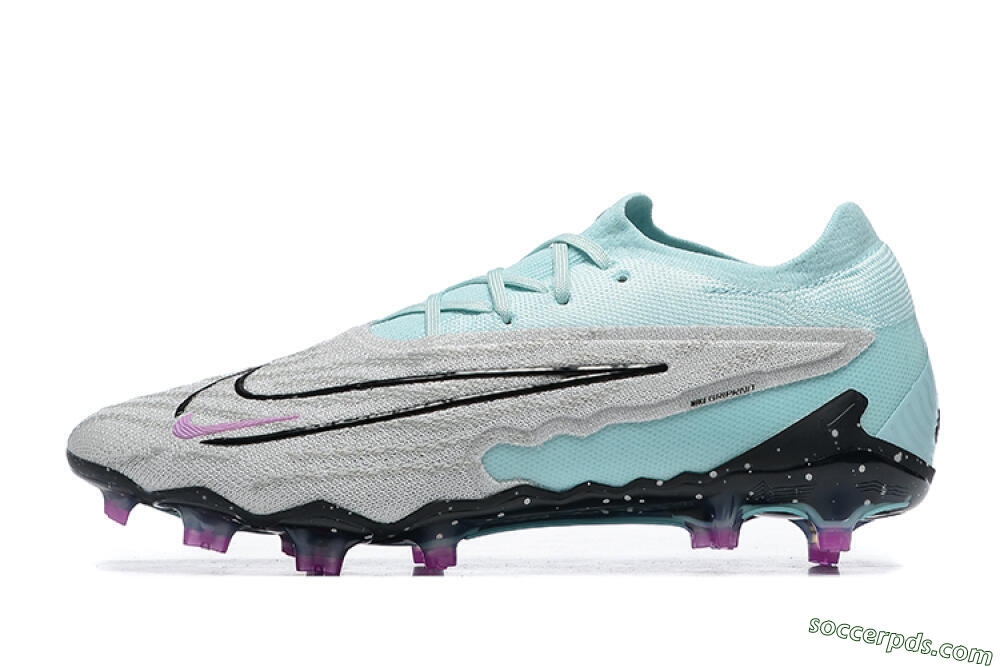 Nike Phantom GX Elite FG Low-Tops Football Boots - Grey/Blue/Black 2