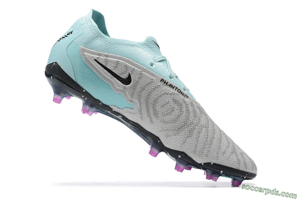 Nike Phantom GX Elite FG Low-Tops Football Boots - Grey/Blue/Black 7