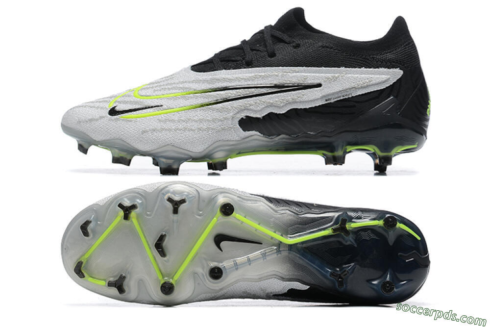 Nike Phantom GX Elite FG Low-Tops Football Boots - Grey/Black/Yellow 0
