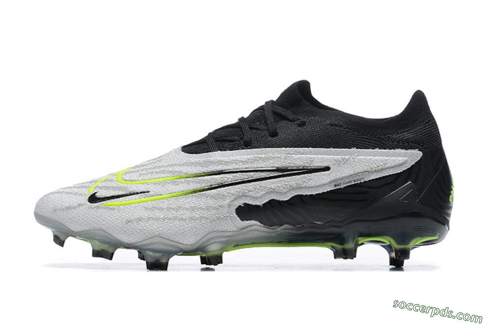 Nike Phantom GX Elite FG Low-Tops Football Boots - Grey/Black/Yellow 2